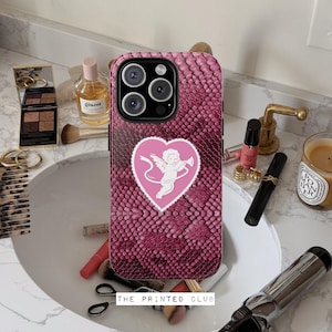 Pink Cool Girl Phone Case Trendy iPhone Cover Y2k Aesthetic Phone Case iPhone 16 15 14 13 12 11 Pro Max 8, Samsung Galaxy S24 S23 S22 S21