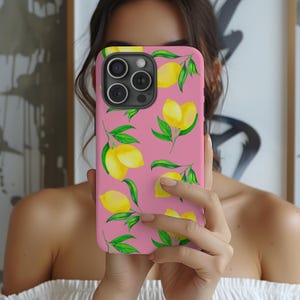Lemon Phone Case Fresh Coquette Fruit Case Aesthetic Phone Case Pink Lemons Cover for iPhone 16 15 14 13 12 11 Pro Max Samsung s23 s24 s25