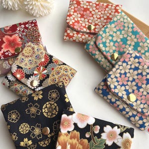 kaartenetui, portemonnee, kaartportemonnee, minicadeau, minimalistische portemonnee, Japanse canvasaccessoires, aanpasbaar cadeau voor haar