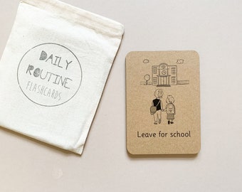School Day Routine Flashcards: Visual Timetable cards