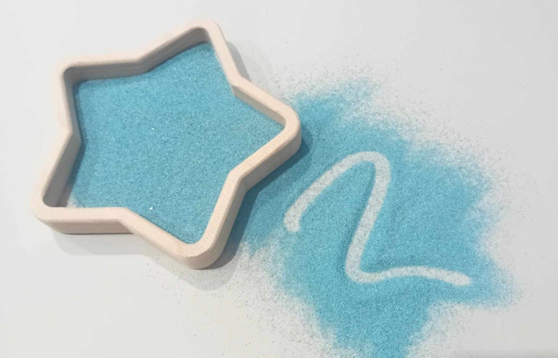 Coloured Sand for Sand Writing Tray - Baby Blue | Eco-play Sand - Etsy