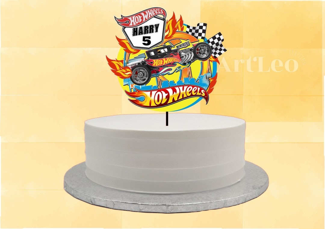 Cake Topper Hotwheels Monster Trucks (name/age Personalized) - Etsy