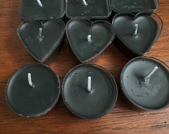 Black Ritual Tea Light Spell Candle