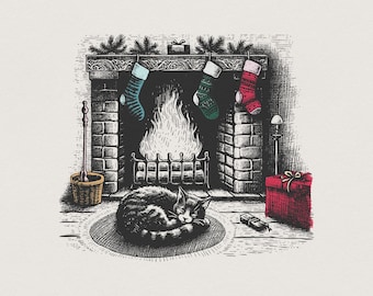 Meowy Christmas Png, Funny Christmas Png, Christmas Cat Png, Cat Lover Png, Retro Holiday Png, Vintage Cat, Christmas Digital Download