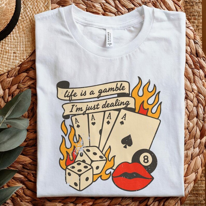 Retro Cowboy Design, Western Playing Card PNG, Lucky Cherries, Dice & 8 Ball, Trendy Western Sublimation, Yeehaw Digital File image 5