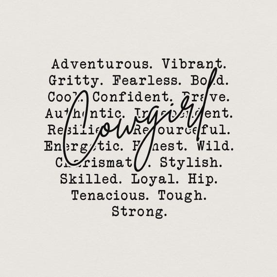 Cowgirl Words Png, Western Cowgirl Designs, Cowgirl Png, Southern Girl Png, Sublimation, Gift for Cowgirl, Country Western Png