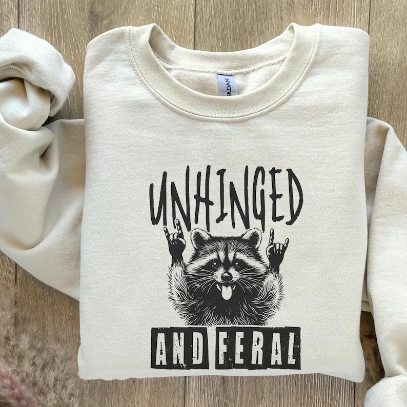 Unhinged Feral Raccoon PNG, Rock'n Roll Design (Digital Download) image 8