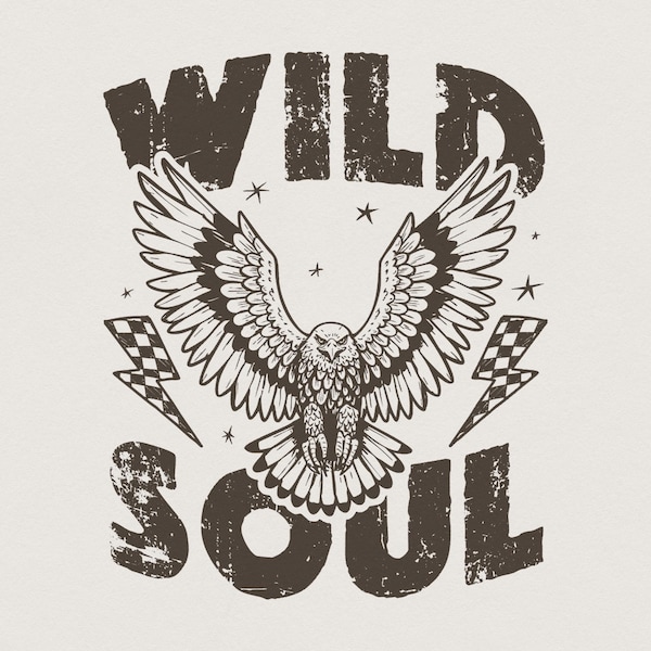 Wild Soul Png, Sublimation Design, Grunge Png, Biker Png, Rocker Png, Western Png, Vintage Trendy Png, Download