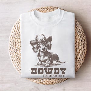 Howdy Dachshund Png, Western Dachshund, Dachshund Lover, Dachshund Cowboy, Dog Lover Png, Dachshund Mom Gift, Sausage Dog PNG, Wiener Dog image 7