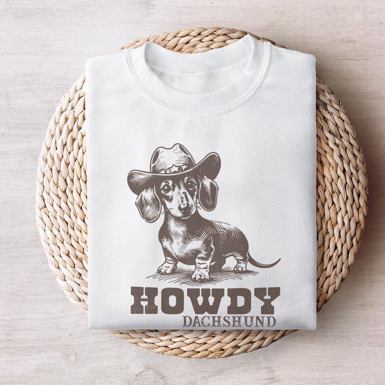 Howdy Dachshund Png, Western Dachshund, Dachshund Lover, Dachshund Cowboy, Dog Lover Png, Dachshund Mom Gift, Sausage Dog PNG, Wiener Dog image 7