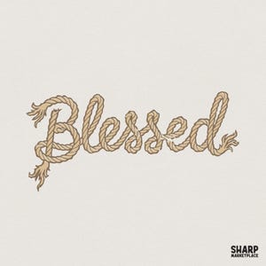 Diseño PNG de bendición, descarga digital de fe, gráfico de camiseta inspirador cristiano, archivo imprimible de escritura religiosa, arte de palabras para camisetas