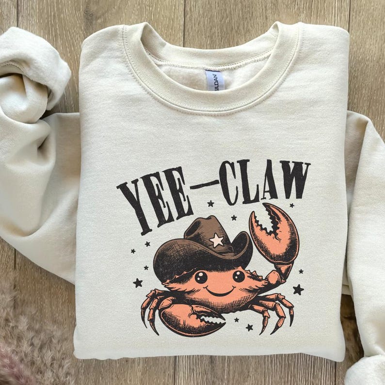 Yee Claw Crab png, Funny Cowboy Crab, Beach Cowgirl png, Beach Cowboy png, Ocean Animals png, Cute Crabs png, Summer Fun, Crabbing png image 8