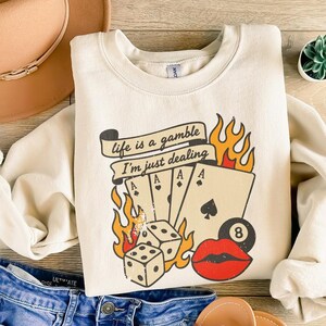 Retro Cowboy Design, Western Playing Card PNG, Lucky Cherries, Dice & 8 Ball, Trendy Western Sublimation, Yeehaw Digital File image 8