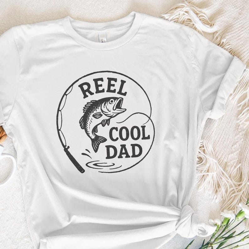 Retro Reel Cool Dad Png, Wishin' I Was Fishin' Png, Funny Dad Quotes Png, Father's Day Png, Bass Fishing Png, Humor Dad Png, Trendy Dad image 7