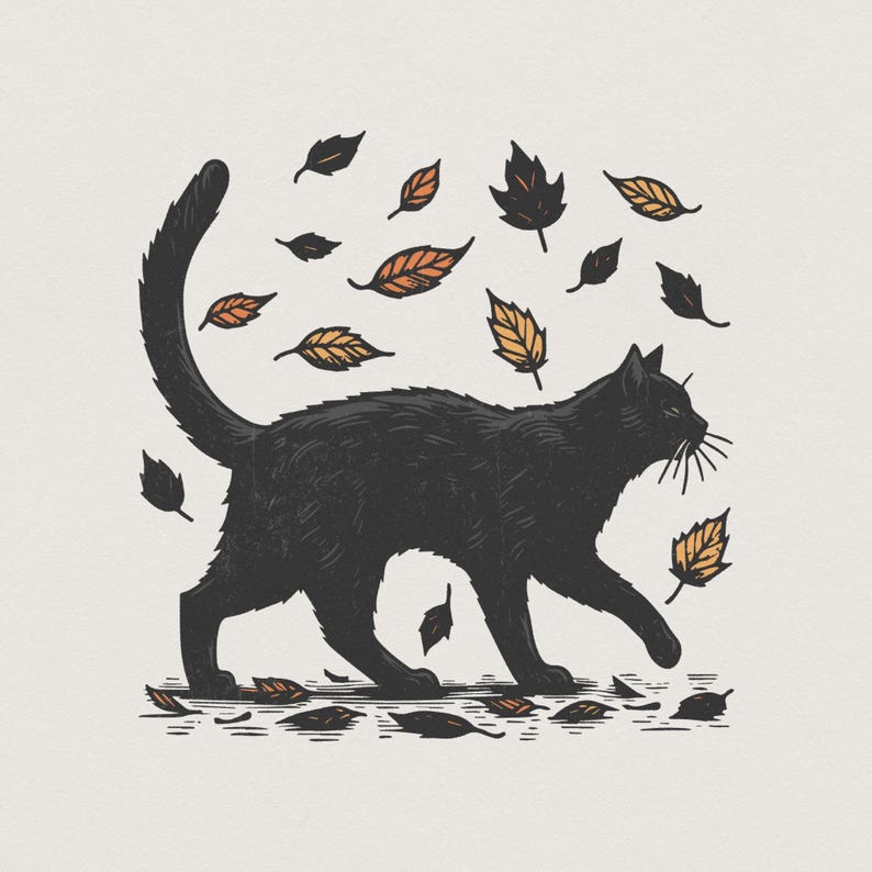 Black Cat Pumpkin png, Halloween Cat png, Ghost Cat png, Retro Halloween png, Pumpkin png, Cat Mama png, Spooky Cat png, Sublimation Design image 1