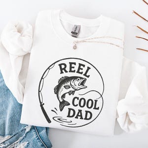 Retro Reel Cool Dad Png, Wishin' I Was Fishin' Png, Funny Dad Quotes Png, Father's Day Png, Bass Fishing Png, Humor Dad Png, Trendy Dad image 4
