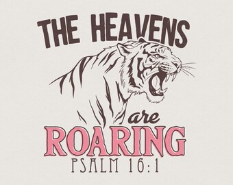 Heavens Roaring: Matching Pocket Sublimation PNG, Digital Download, Printable Christian, Faith-Based Art, Vibrant, DIY Craft Design