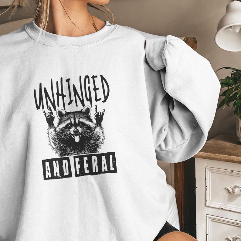 Unhinged Feral Raccoon PNG, Rock'n Roll Design (Digital Download) image 9