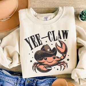 Yee Claw Crab png, Funny Cowboy Crab, Beach Cowgirl png, Beach Cowboy png, Ocean Animals png, Cute Crabs png, Summer Fun, Crabbing png image 4