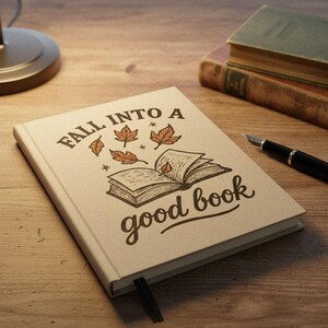 Fall Into a Good Book PNG, Autumn Reading Shirt, Book Lover Digital Download, Cozy Fall PNG, Literary Tee Design, Teacher Gift Printable image 5