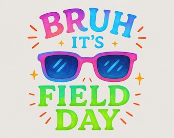 ¡Es el día de campo! PNG, actividades divertidas de verano, chiste de profesor, diversión escolar de verano, tendencias al aire libre, día de diversión en la excursión, diseño retro y genial