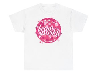 Bridesmaids Team Sparkle Last Disco Bachelorette Unisex Heavy Cotton Tee