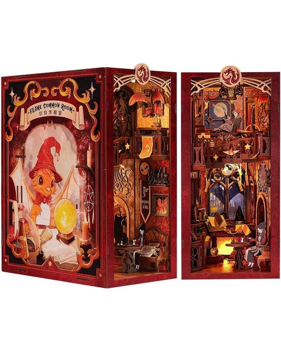 Kit Fai Da Te Book Nook - Angolo Libri Miniatura Con Luci LED, Modello Casa Delle Bambole Da Montare - Foto 3