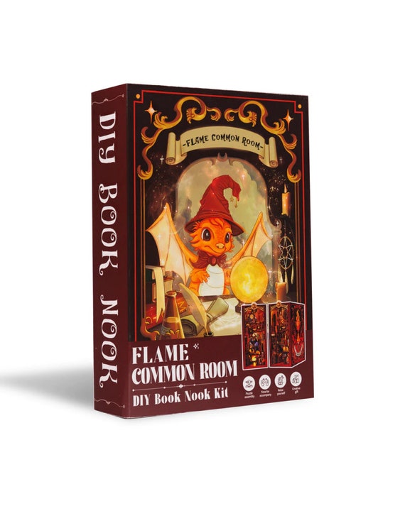 Kit Fai Da Te Book Nook - Angolo Libri Miniatura Con Luci LED, Modello Casa Delle Bambole Da Montare - Foto 9