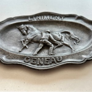 Antique Pewter Decorative Plate, Medieval Decor, Equine Art