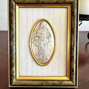Icona desktop vintage della Vergine Maria, decorazione basata sulla fede, Santa Maria