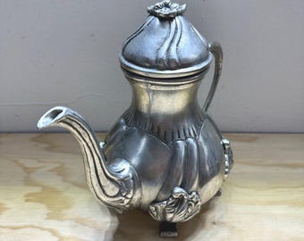 Vintage Franse tinnen kan – kan in theepotstijl – Frans landhuisdecoratie