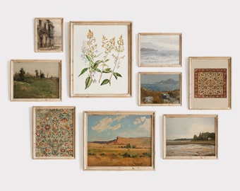 Vintage Botanical Gallery Wall Art Set | Antique Prints (Digital Download)