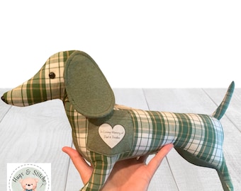 Memory Dachshund Dog Custom Handmade from a Loved One's Clothes