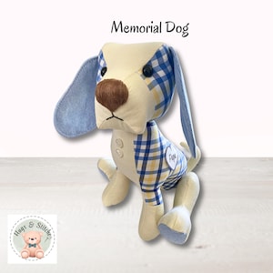 Memorial Dog Custom Handmade from a Loved One’s Clothes 10” Tall