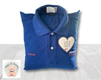 Memory Pillow with Collar Handmade from a Loved One’s Clothes