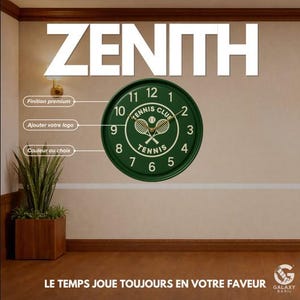 Zenith: Specialdesignad 45 cm väggklocka - industridesign - målad och lackerad finish - lyxig inomhusväggklocka för showroom