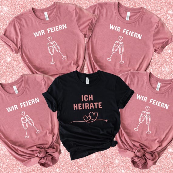 Junggesellinnenabschied T-Shirts JGA T-Shirts für Junggesellinnenabschied JGA2025 T-Shirts für Junggesellenabschied, Ich heirate, wir feiern