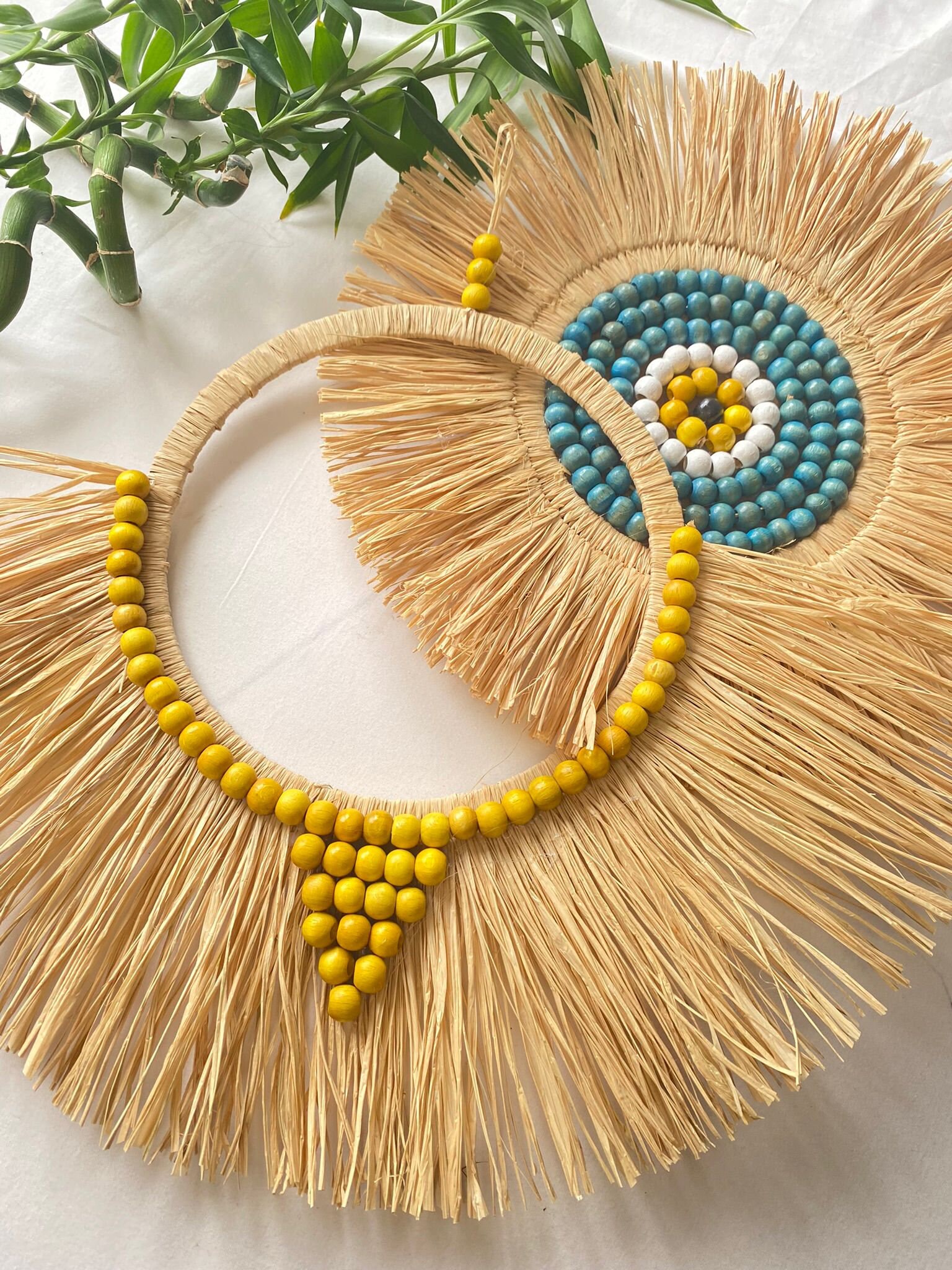 BUBBLE IN MULTICOLOR RAFFIA MIX WHITE LAMBSKIN GOLD HARDWARE