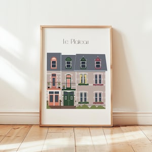 Impression digitale - Affiche "Le Plateau de Montréal"