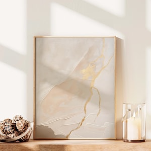 Abstracte Wabi Sabi muurkunst aardetinten Japandi muurkunst printables woonkamer decor Japandi minimalistische Kintsugi goud bestverkochte muurkunst