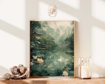 Sage Green Watercolor Japandi Calming Wall Art Instant Download Print Art Living Room Decor Painting Minimalist Wabi Sabi Wall Art Prints