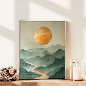 Aesthetic Sage Green Japandi Wall Art Instant Download Print Art Living Room Decor Painting Minimalist Wabi Sabi Bestselling Wall Art Prints