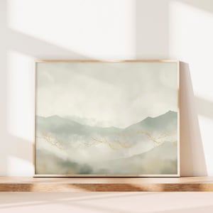 Aesthetic Sage Green Japandi Printable Wall Art Instant Download Art Living Room Decor Painting Minimalist Wabi Sabi Bestselling Wall Art