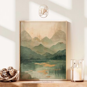 Aesthetic Sage Green Japandi Wall Art Instant Download Print Art Living Room Decor Painting Minimalist Wabi Sabi Bestselling Wall Art Prints