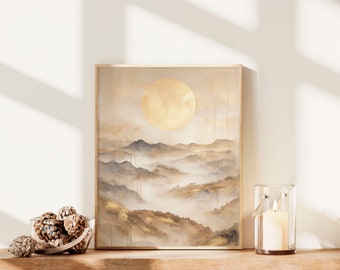 Aesthetic Earth Tone Sage Green Japanese Wall Art Painting Print Living Room Decor Japandi Minimalist Wabi Sabi Bestselling Wall Art Prints