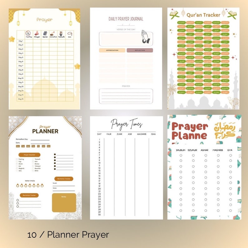 10 Prayer Planner Printable, Gratitude Planner, Digital Study Planner ...