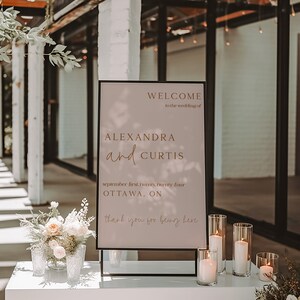 Modernes Terrakotta Hochzeit Willkommensschild Vorlage Download Hochzeit Willkommensschild Modernes Willkommensschild Druckbares minimalistisches Hochzeitsschild