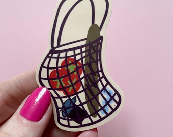Farmers Market Sticker, Market Bag Sticker
