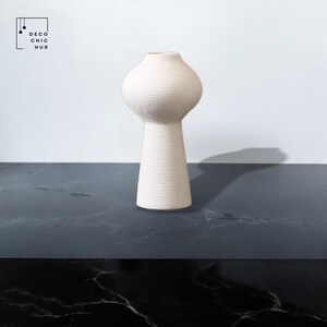Weiß Dekorative Keramikvase, Wohnzimmer Blumenschmuck, Dekorative Knospe Vase, Kreativer Mehrzweck Boho Blumentopf