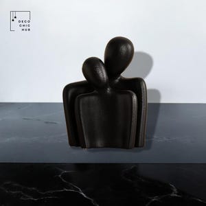 Modern Black Sculpture, Hug Statue, Office Home Decoration, Home Decor, Modern Sculpture, Modern Art